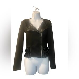 Olsenboye Black Moto Jacket‎ Size XS